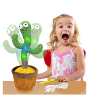Negocio Singing Talking Recording Dancing Cactus Toy - Green & Brown