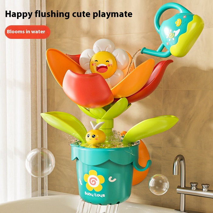Flower Fun Bath Toy with Watering Can & Yellow Duck