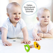 Cheerful Rattle Toy | BPA Free 360° Rotating Rattle with Baby Grip Design (Yellow)